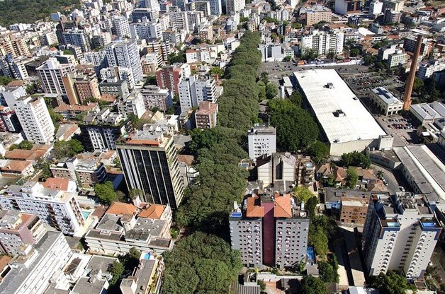 Rua Gonçalo de Carvalho, Porto Alegre, RS, vista de cima